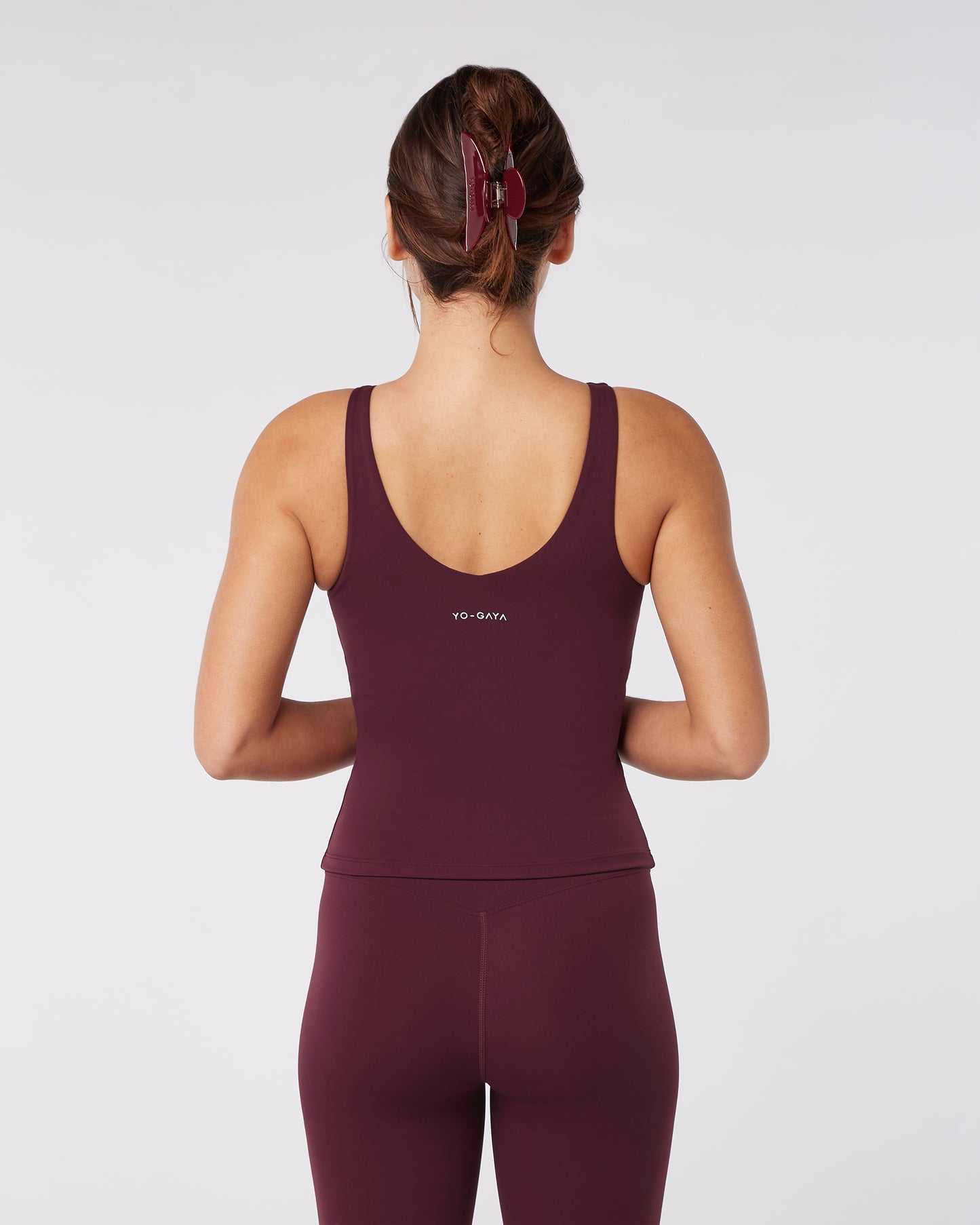 Sculpting High Neck Top - Midnight Red