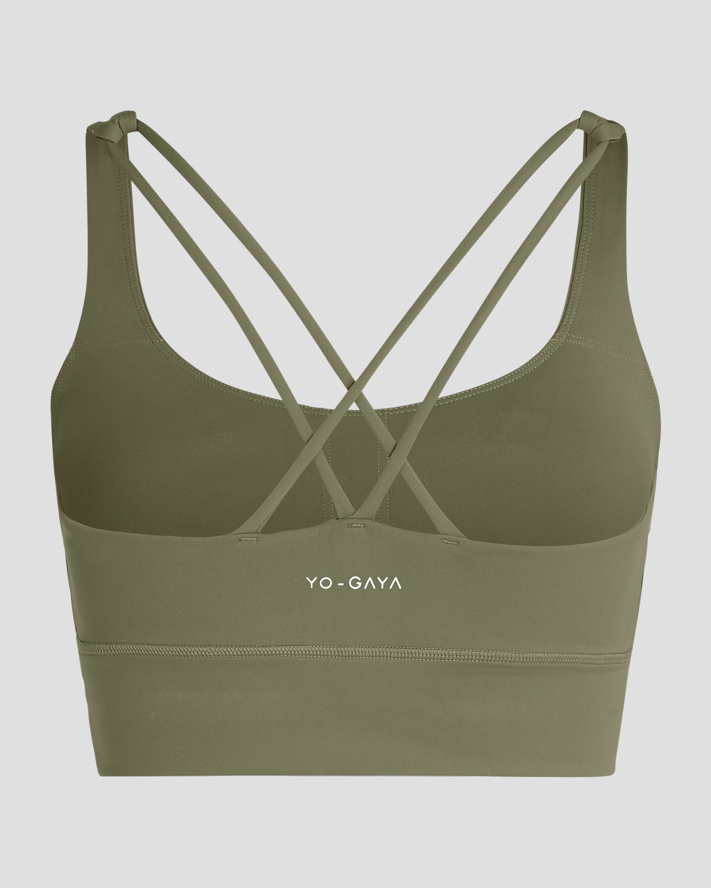 Cross Back Bra - Olive Green